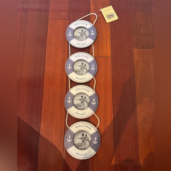 May Rich Company Other - Nautical Welcome Aboard hanging picture frames Wall Decor - Blue and White